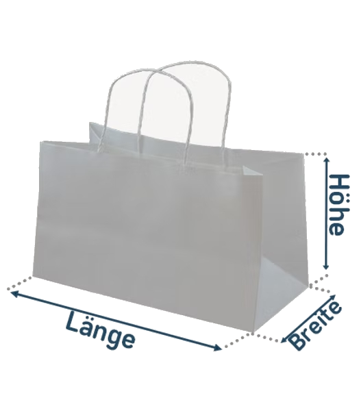 Fruit and vegetable bag with length, width and height dimensions